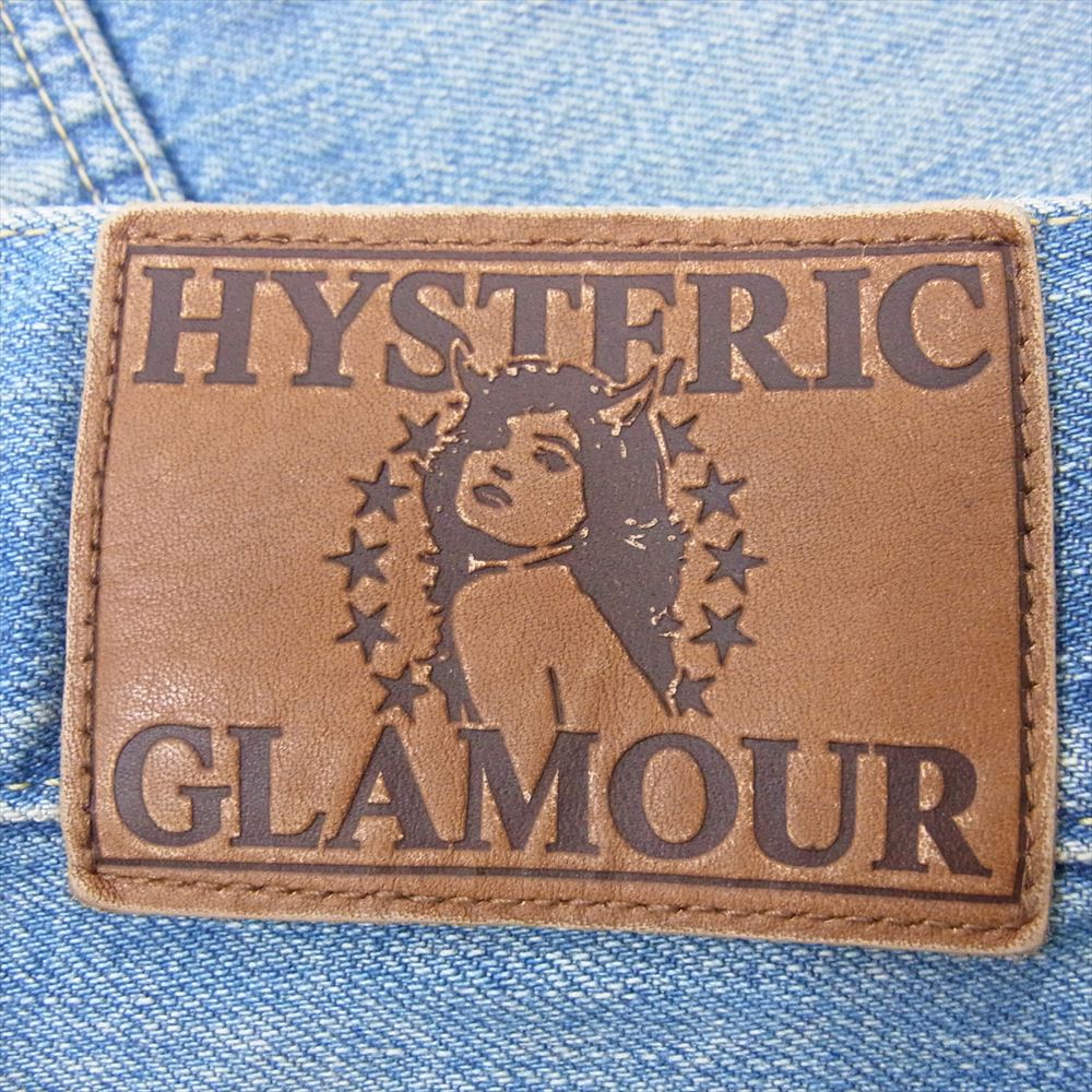 HYSTERIC GLAMOUR ヒステリックグラマー 02231AP04 USED加工 ブッシュ デニム パンツ インディゴブルー系 34【中古】