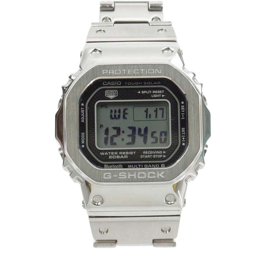 G-SHOCK ジーショック GMW-B5000D-1JF FULL METAL フルメタル 電波ソーラー Bluetooth スクリューバック リストウォッチ 腕時計 シルバー系【中古】