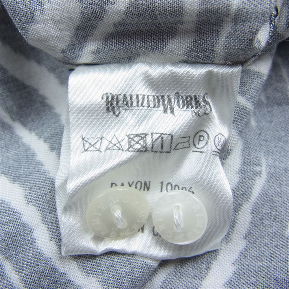 CRIMIE クライミー ゼブラ 総柄 レーヨン 長袖 シャツ  ブラック系 M【中古】