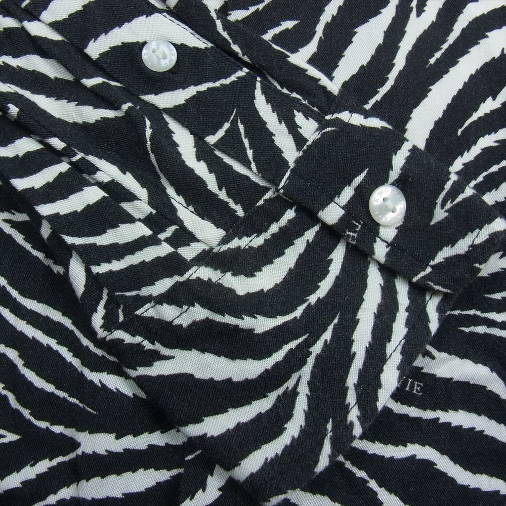 CRIMIE クライミー ゼブラ 総柄 レーヨン 長袖 シャツ  ブラック系 M【中古】
