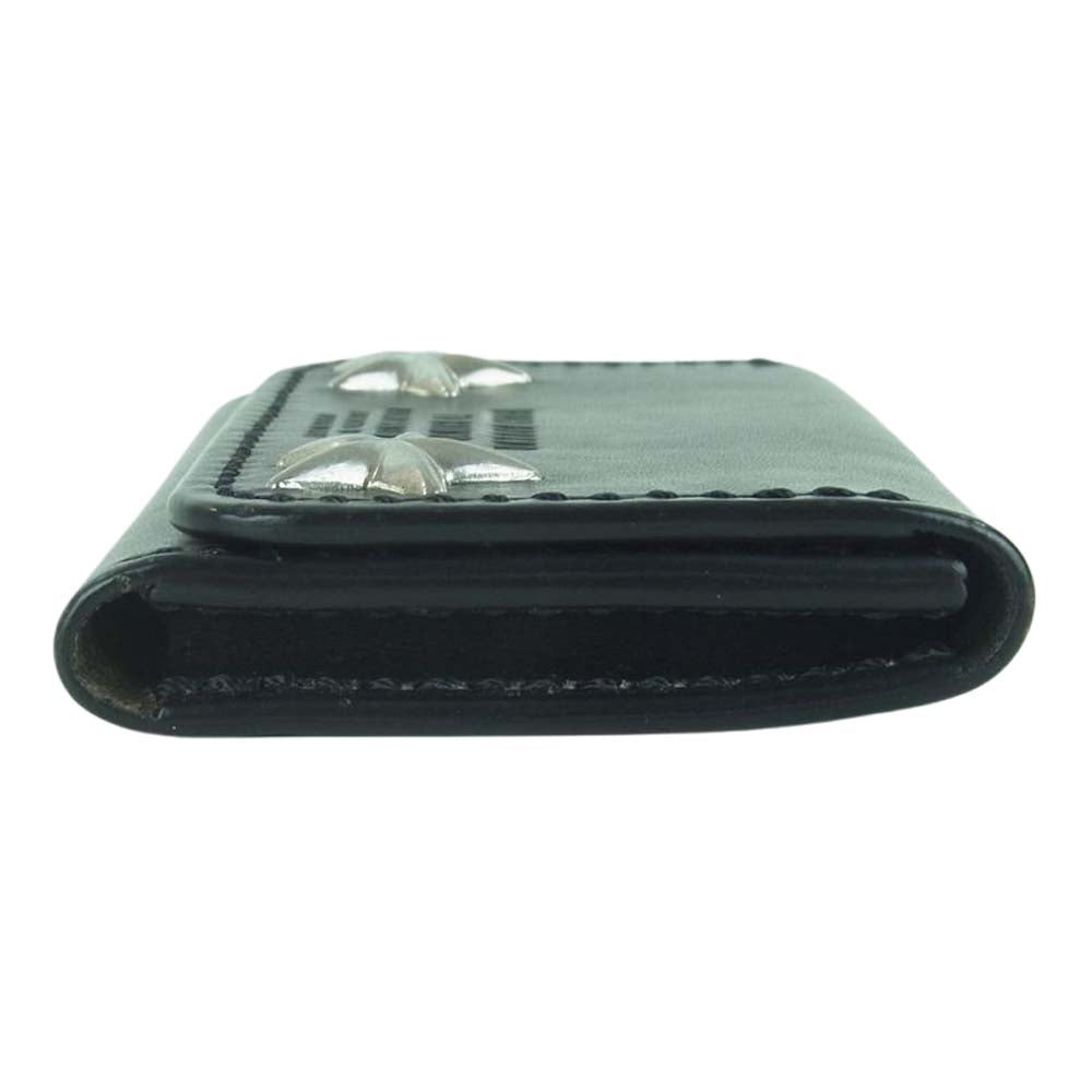 CRIMIE クライミー スタースタッズ 二つ折り レザー カードケース ブラック系【中古】