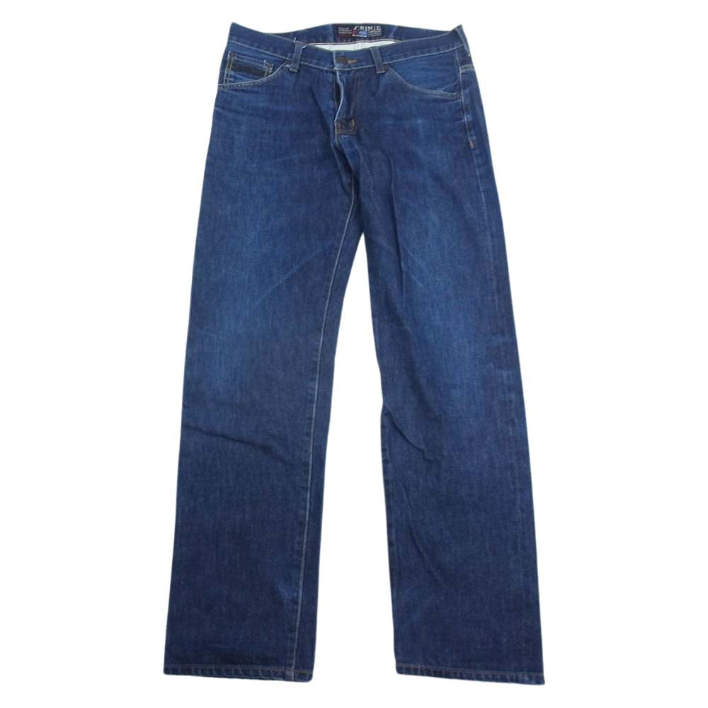 CRIMIE クライミー ジップ ストレート デニム パンツ インディゴブルー系 32【中古】