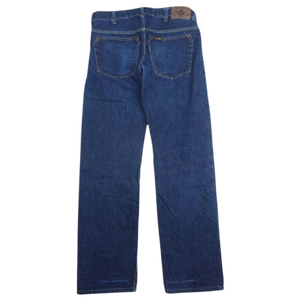 CRIMIE クライミー ジップ ストレート デニム パンツ インディゴブルー系 32【中古】