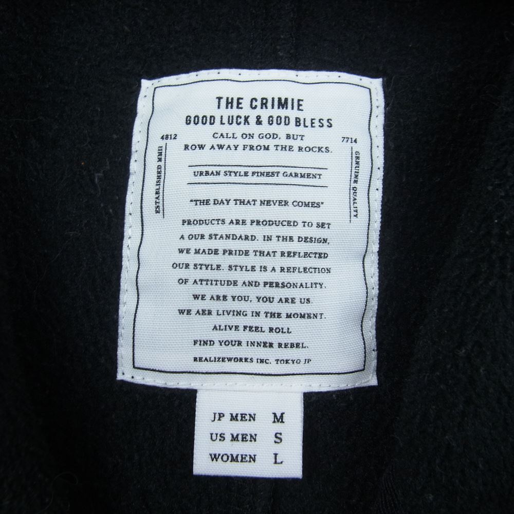 CRIMIE クライミー POLARTEC ポーラテック フリース フード パーカ ジャケット ブラック系 M【中古】