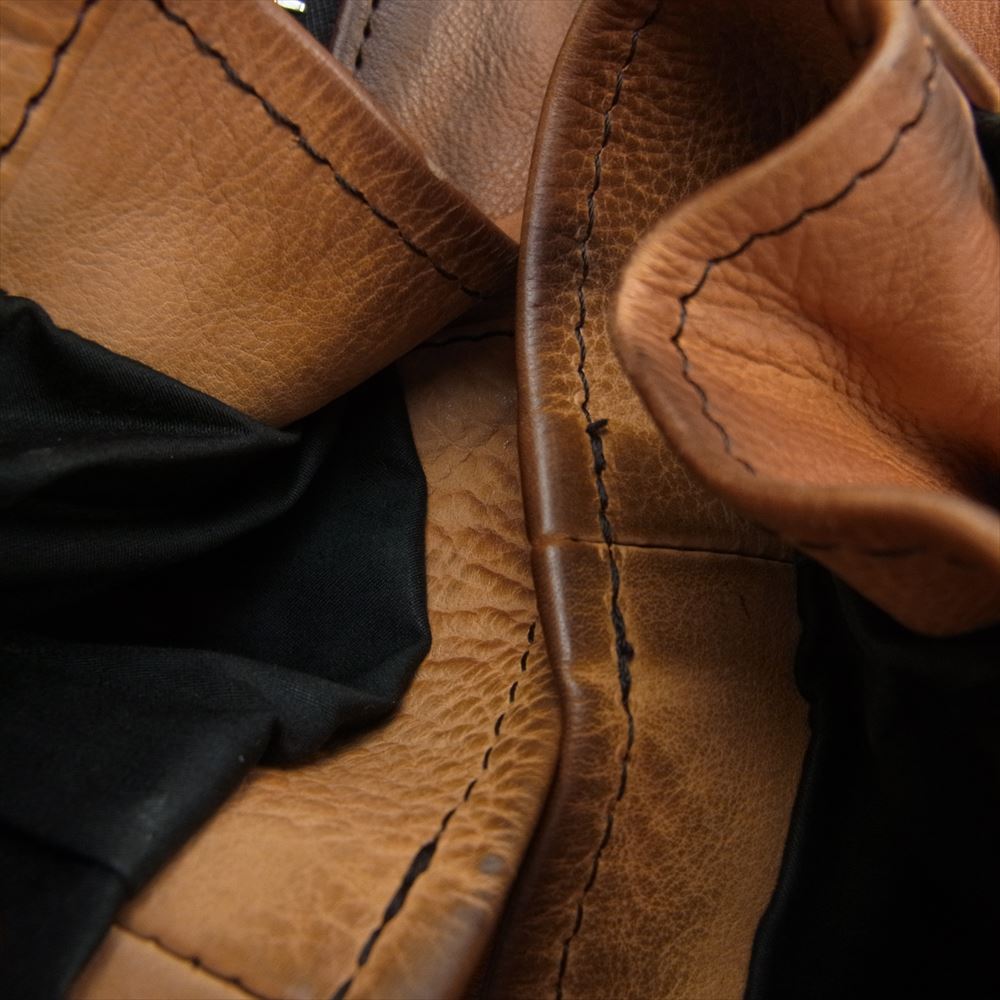 STRUM ストラム STL067-03 フルタンニン鞣し カーフスキン Burning dyed 製品燃焼染め SPEEDER ダブル ライダースジャケット ブラウン系 M【中古】