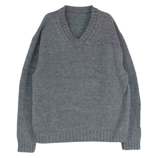 TENDERLOIN テンダーロイン 19AW V NECK COTTON KNIT GRAY Vネック コットン ニット セーター グレー系 M【中古】