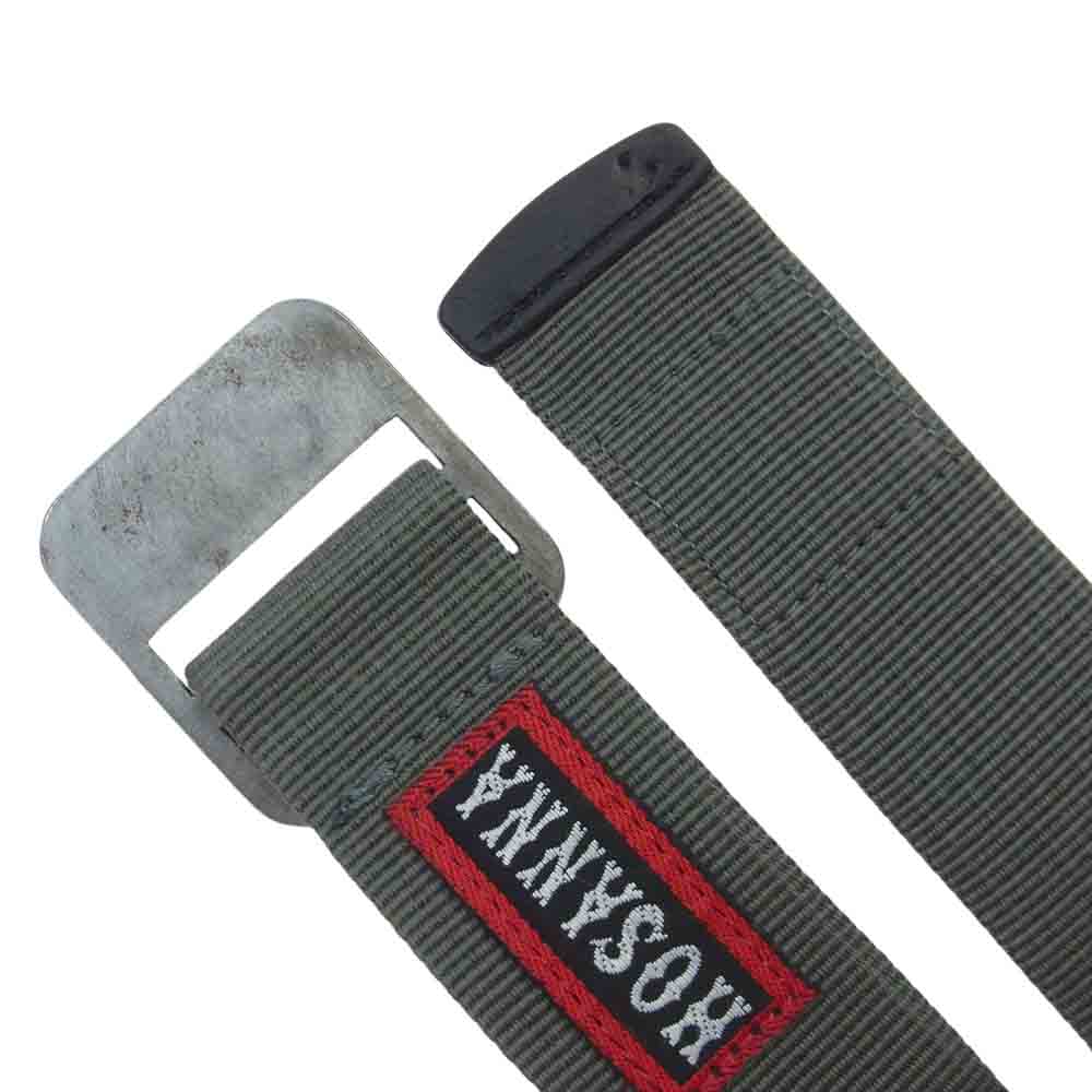 TENDERLOIN テンダーロイン ホザーナ T-BELT ボルネオスカルバックルナイロンベルト カーキ系【中古】