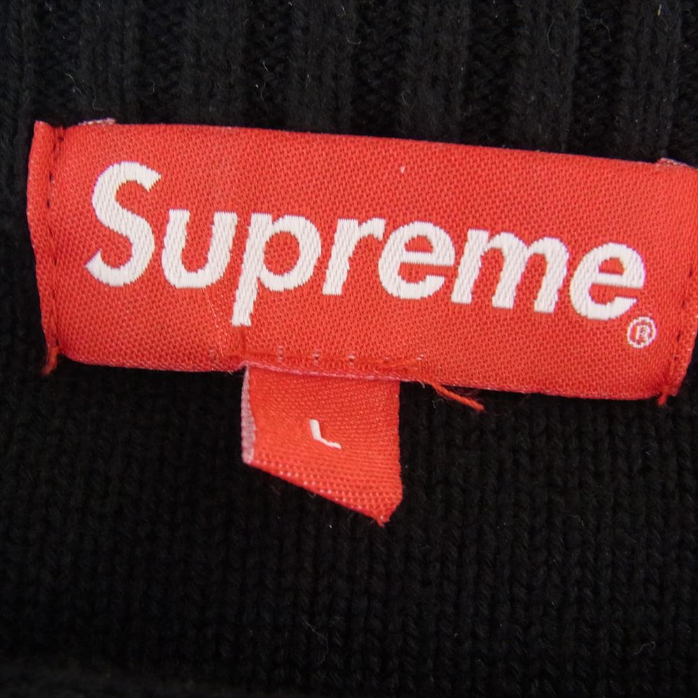 Supreme シュプリーム 21SS  Tonal Checkerboard Small Box Sweater スモールボックス ロゴ ニット セーター ブラック系 L【中古】