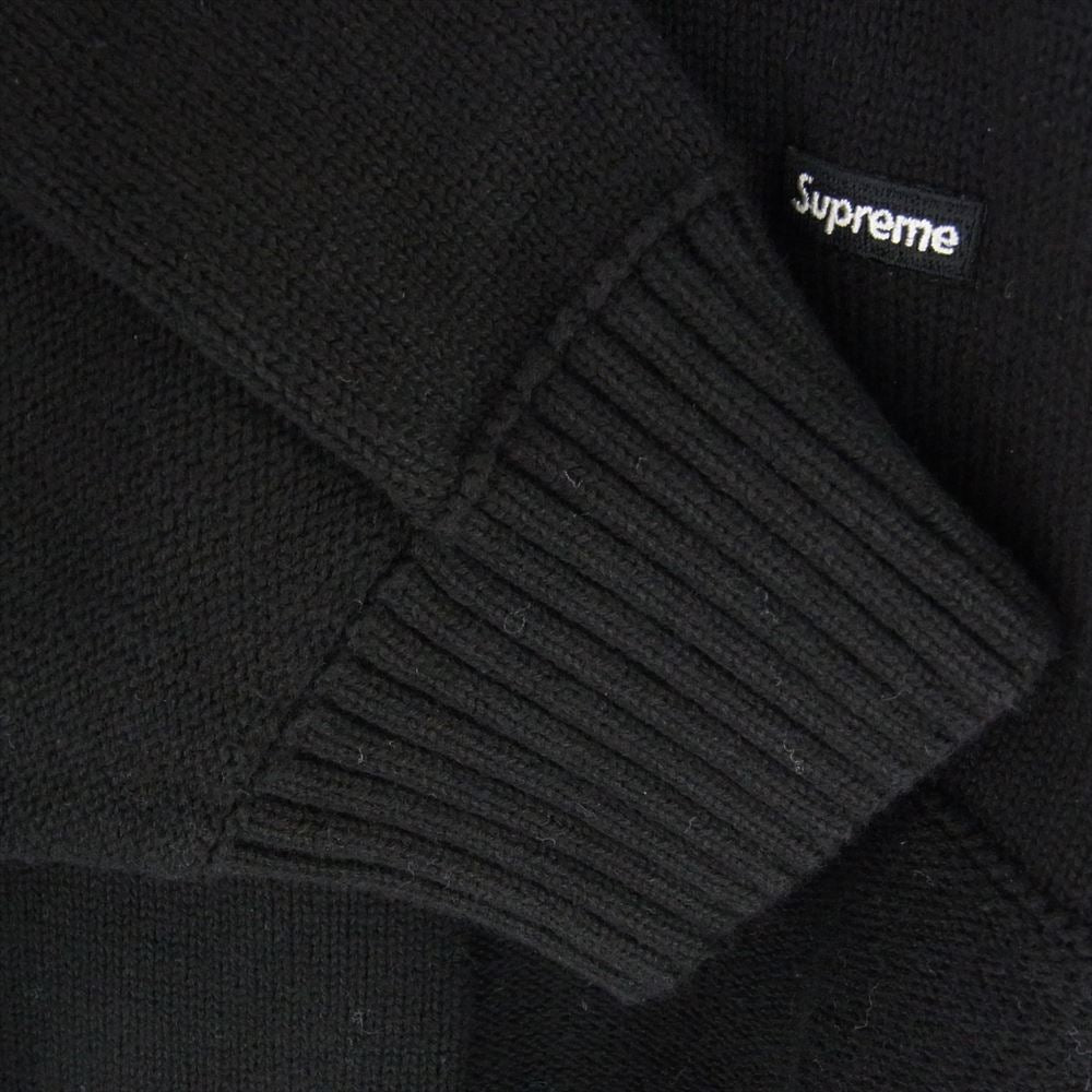 Supreme シュプリーム 21SS  Tonal Checkerboard Small Box Sweater スモールボックス ロゴ ニット セーター ブラック系 L【中古】