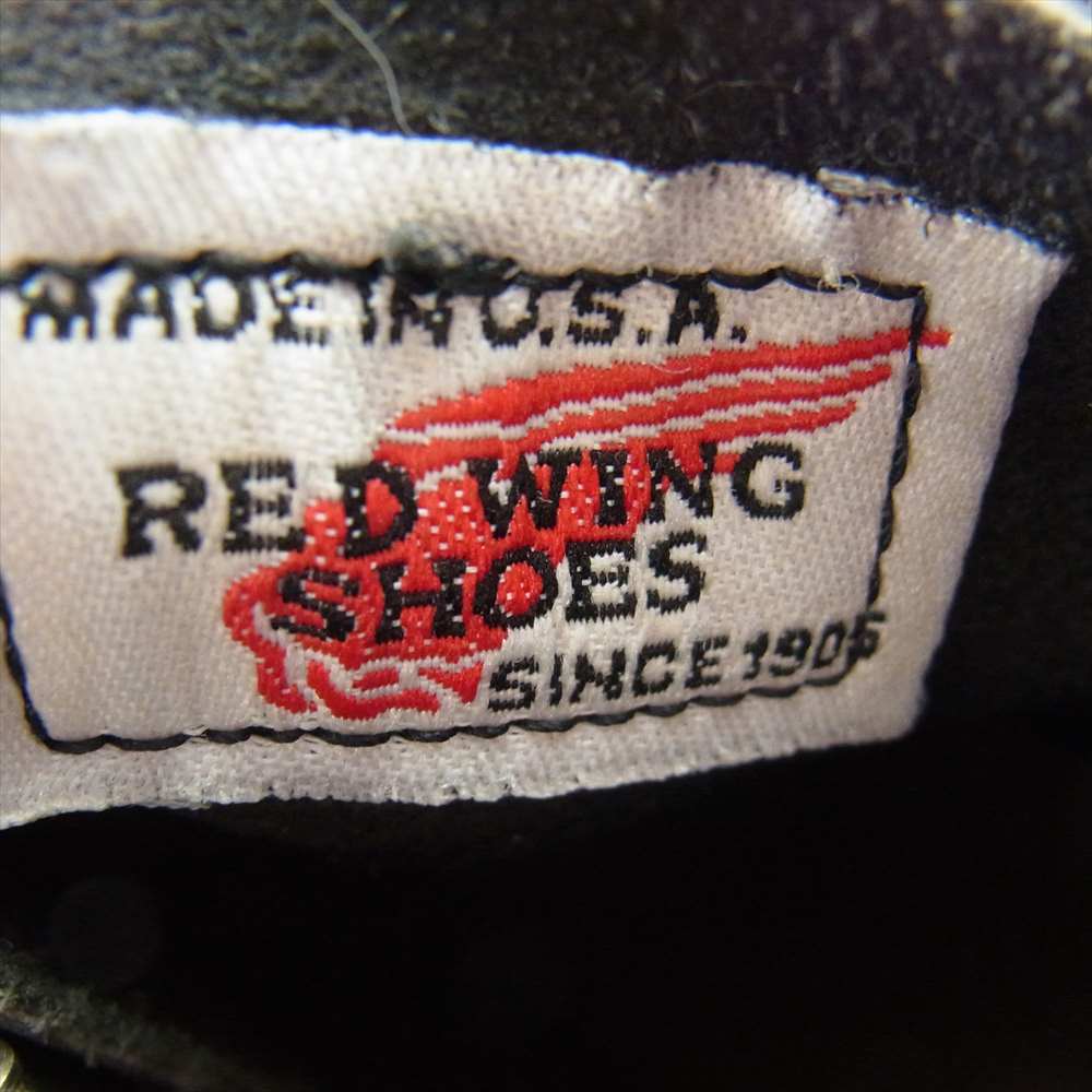 RED WING レッドウィング 8133 SUPERSOLE MOC TOE 刺繍羽タグ スーパーソール モック トゥ ブーツ ブラック系 US5D【中古】