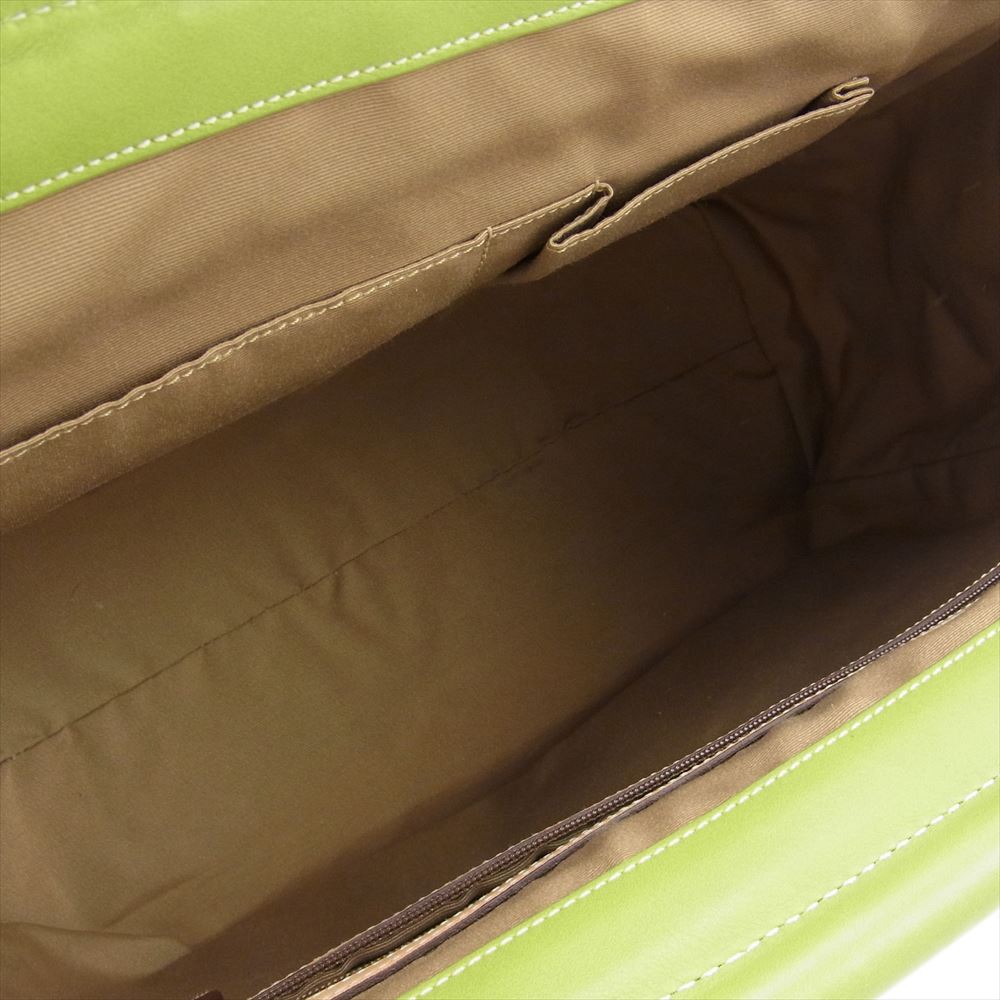 COACH コーチ A043-7030 シグネチャー ギャラリー トート  ハンド バッグ ライトグリーン系【中古】