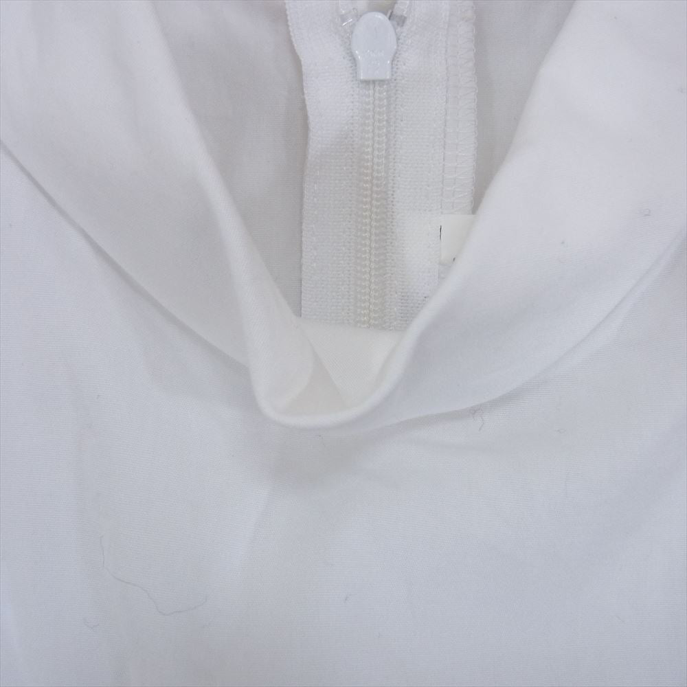 COMME des GARCONS コムデギャルソン AD2017 RA-B011 コムコム フラワー レース 切替 バックジップ ハイネック コットン ブラウス ホワイト系 S【中古】