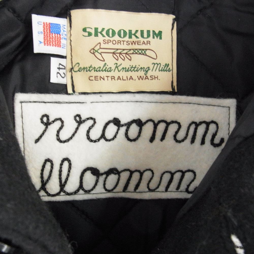 SKOOKUM スクーカム rroomm別注 USA製 襟レザー ワッペン ロング