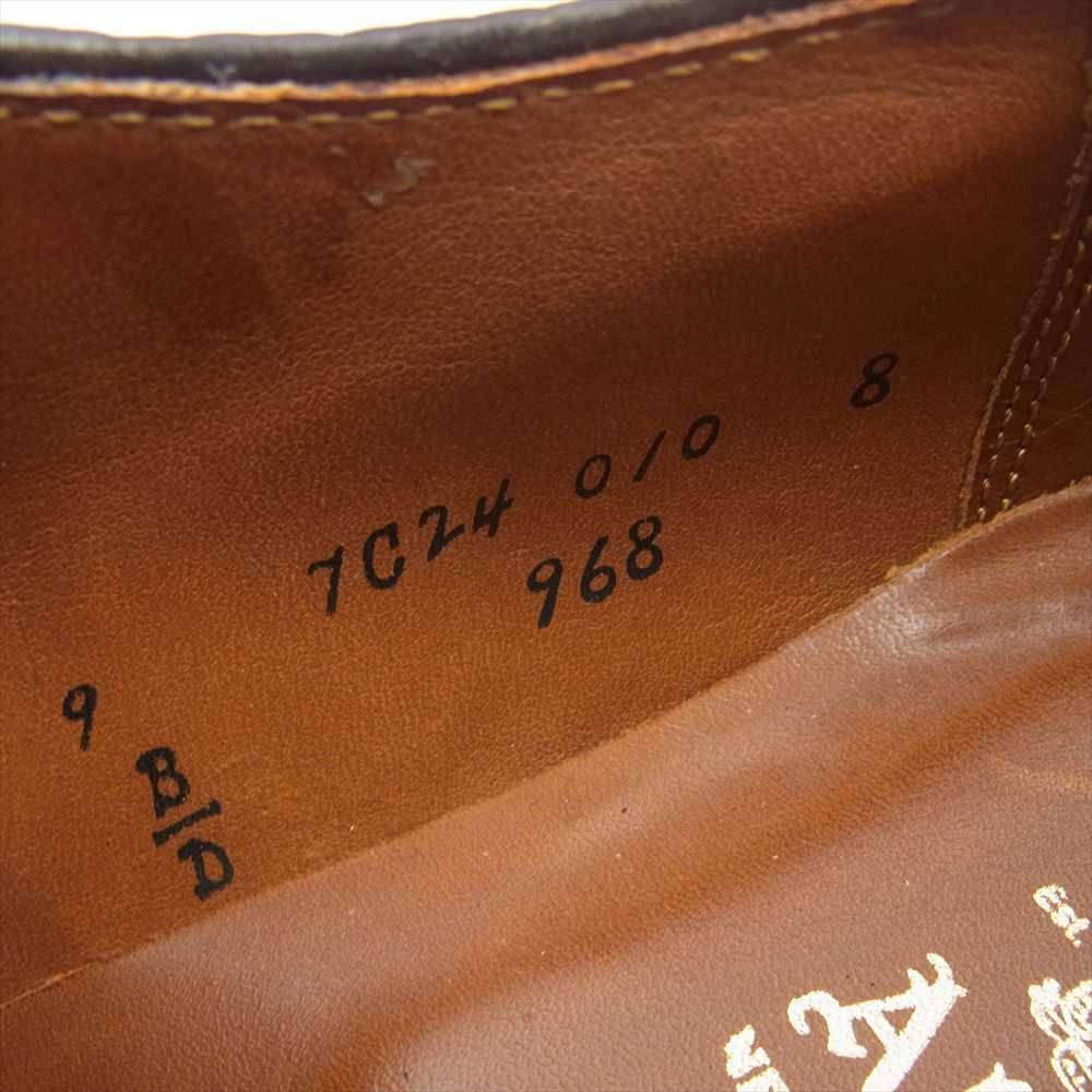 ALDEN オールデン 968 Vチップ カーフレザー シューズ ダークブラウン系 US9インチ【中古】