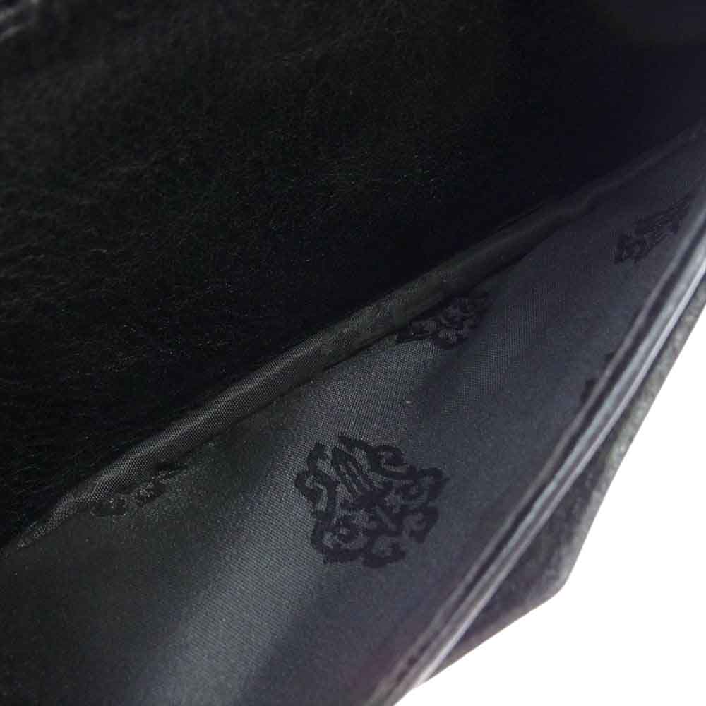 CHROME HEARTS クロムハーツ（原本無） LNG SNGL FOLD TIPS シングルフォールド レザー ロング ウォレット 長財布 ブラック系【中古】