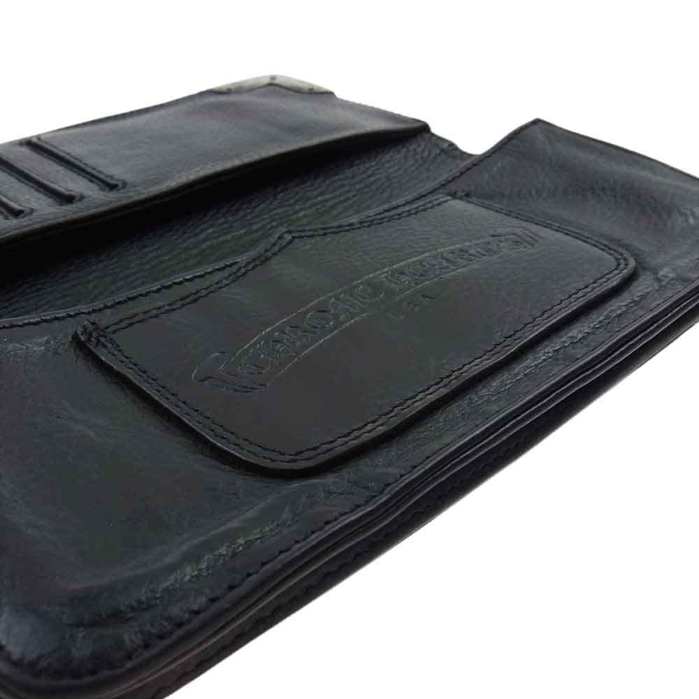 CHROME HEARTS クロムハーツ（原本無） LNG SNGL FOLD TIPS シングルフォールド レザー ロング ウォレット 長財布 ブラック系【中古】