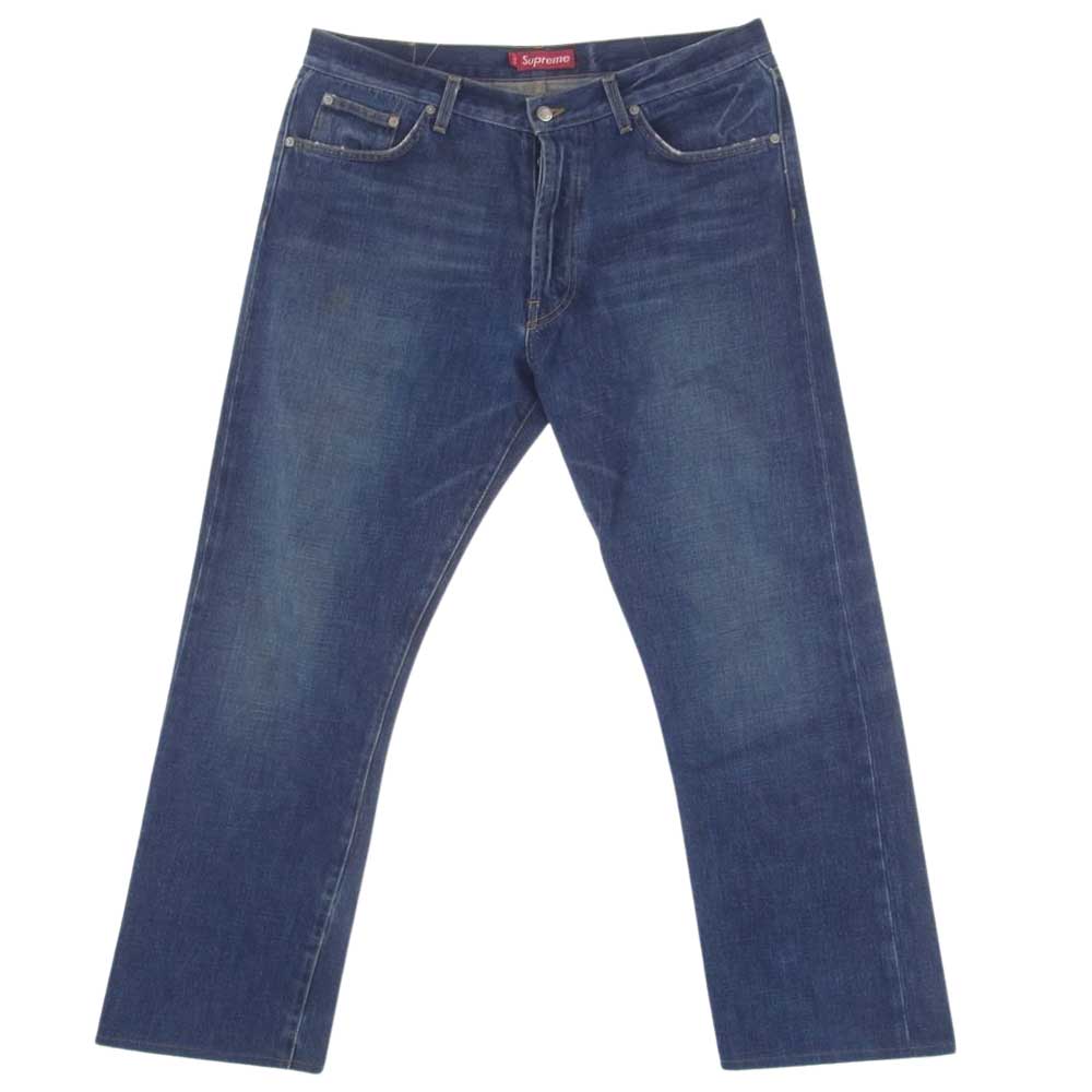 Supreme シュプリーム Trousers Denim ボタンフライ デニム パンツ ジーンズ W36 インディゴブルー系 36【中古】