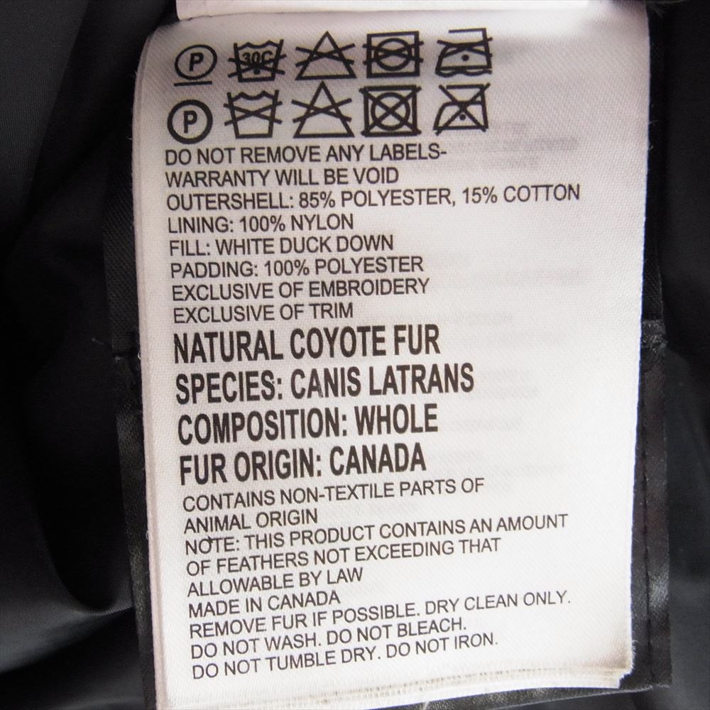 CANADA GOOSE カナダグース 3426M 海外並行品 CHATEAU PARKA シャトーパーカー ダウン ジャケット ブラック系 XL【中古】