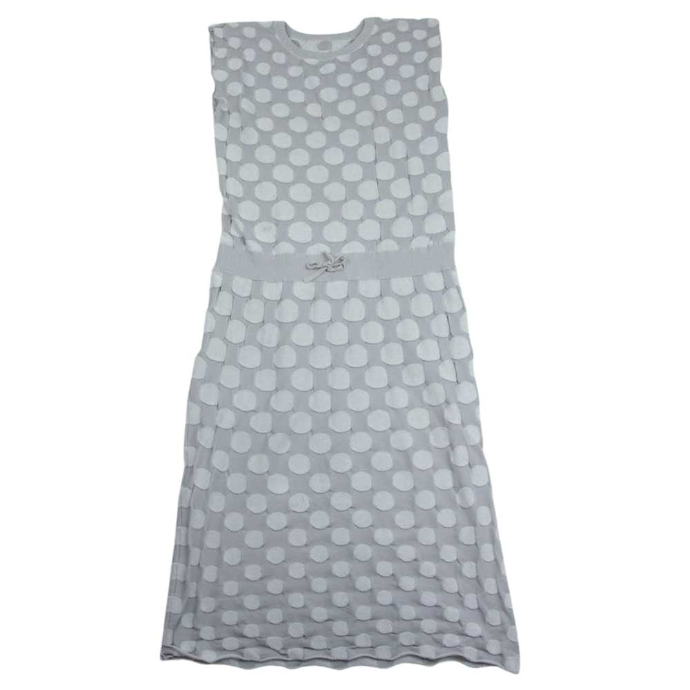 PLEATS PLEASE プリーツプリーズ イッセイミヤケ PP74-KH753 ドット スウェット ノースリーブ ワンピース グレー グレー系 3【中古】