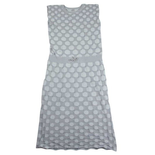 PLEATS PLEASE プリーツプリーズ イッセイミヤケ PP74-KH753 ドット スウェット ノースリーブ ワンピース グレー グレー系 3【中古】