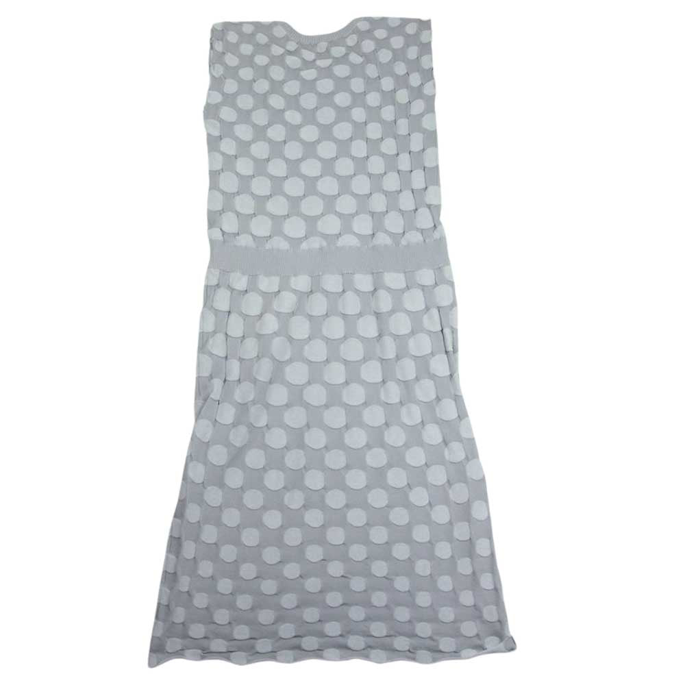 PLEATS PLEASE プリーツプリーズ イッセイミヤケ PP74-KH753 ドット スウェット ノースリーブ ワンピース グレー グレー系 3【中古】