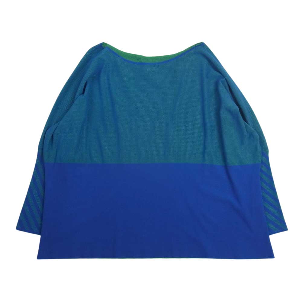 PLEATS PLEASE プリーツプリーズ イッセイミヤケ PP42LK922 マルチカラー ドルマンスリーブ カットソー 長袖 ブルー系 3【中古】