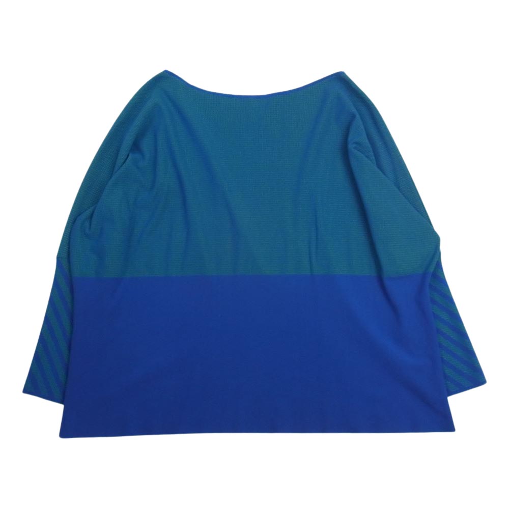 PLEATS PLEASE プリーツプリーズ イッセイミヤケ PP42LK922 マルチカラー ドルマンスリーブ カットソー 長袖 ブルー系 3【中古】