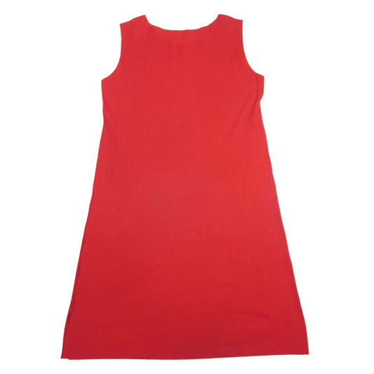 ISSEY MIYAKE イッセイミヤケ me ミー MI72KH325 プリーツ加工 ノースリーブ ワンピース ロング レッド系【中古】