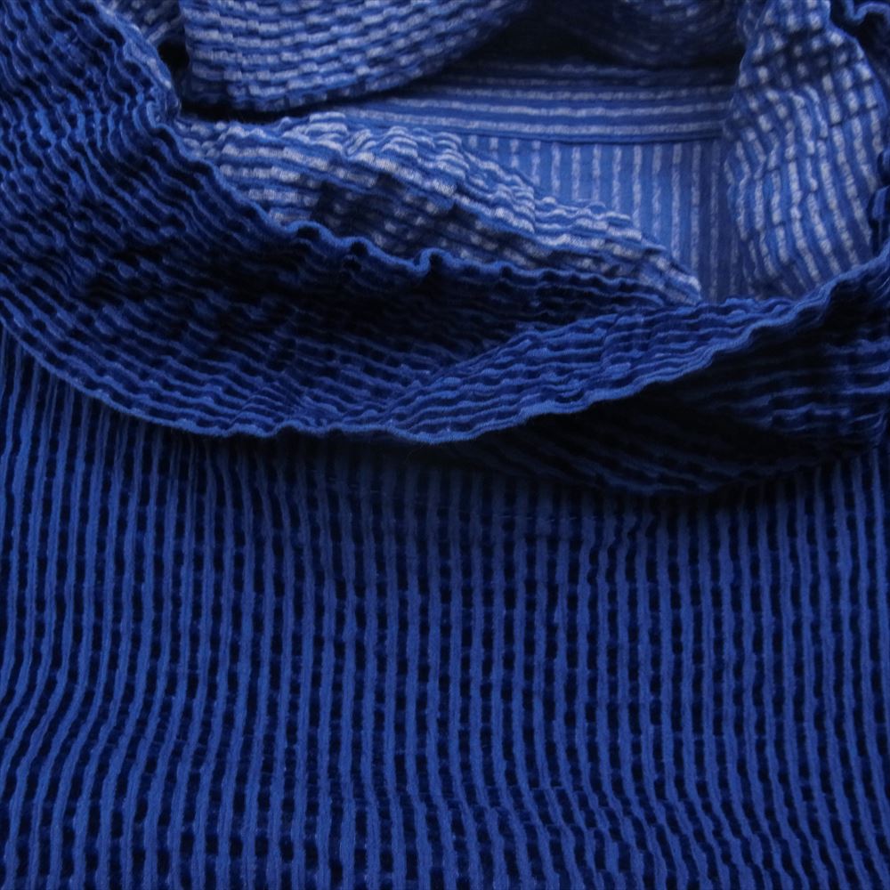 ISSEY MIYAKE イッセイミヤケ me ミー MI74FT502 ハイネック フレンチスリーブ ワンピース ブルー系【中古】