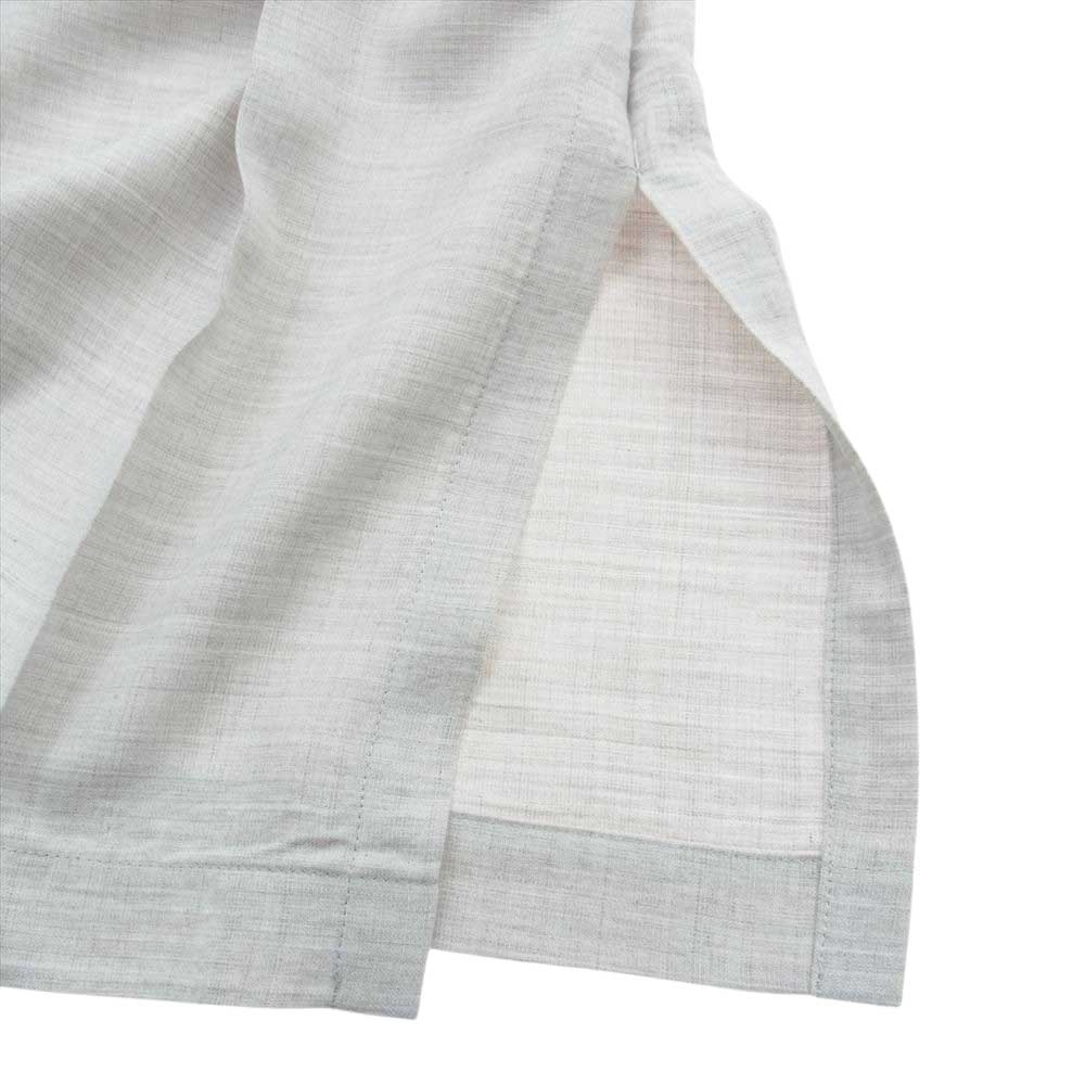 ISSEY MIYAKE イッセイミヤケ me ミー MI91FH662 フレンチスリーブ ロング ワンピース オフホワイト　 グレー系【美品】【中古】