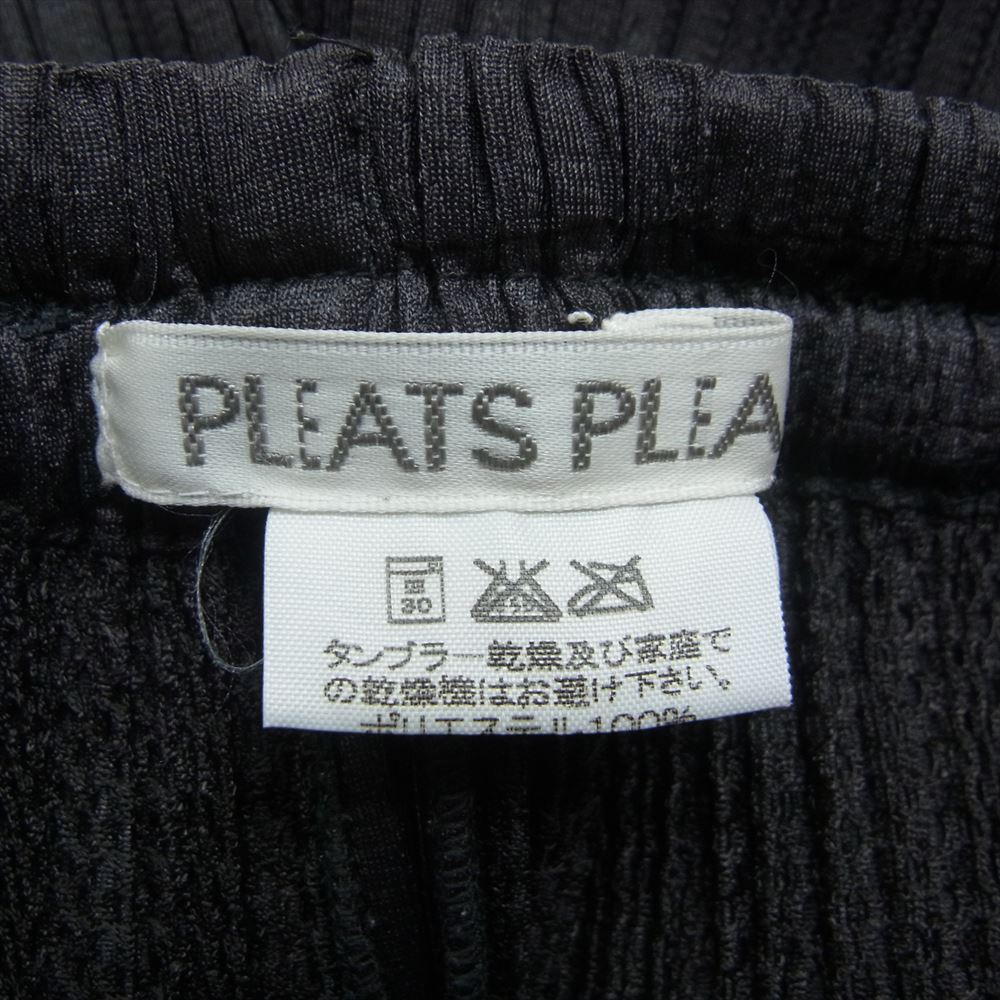PLEATS PLEASE プリーツプリーズ イッセイミヤケ PP64-JF424 プリーツ加工 裏地メッシュ 二重 ロング ストレート パンツ  ブラウン系 2【中古】