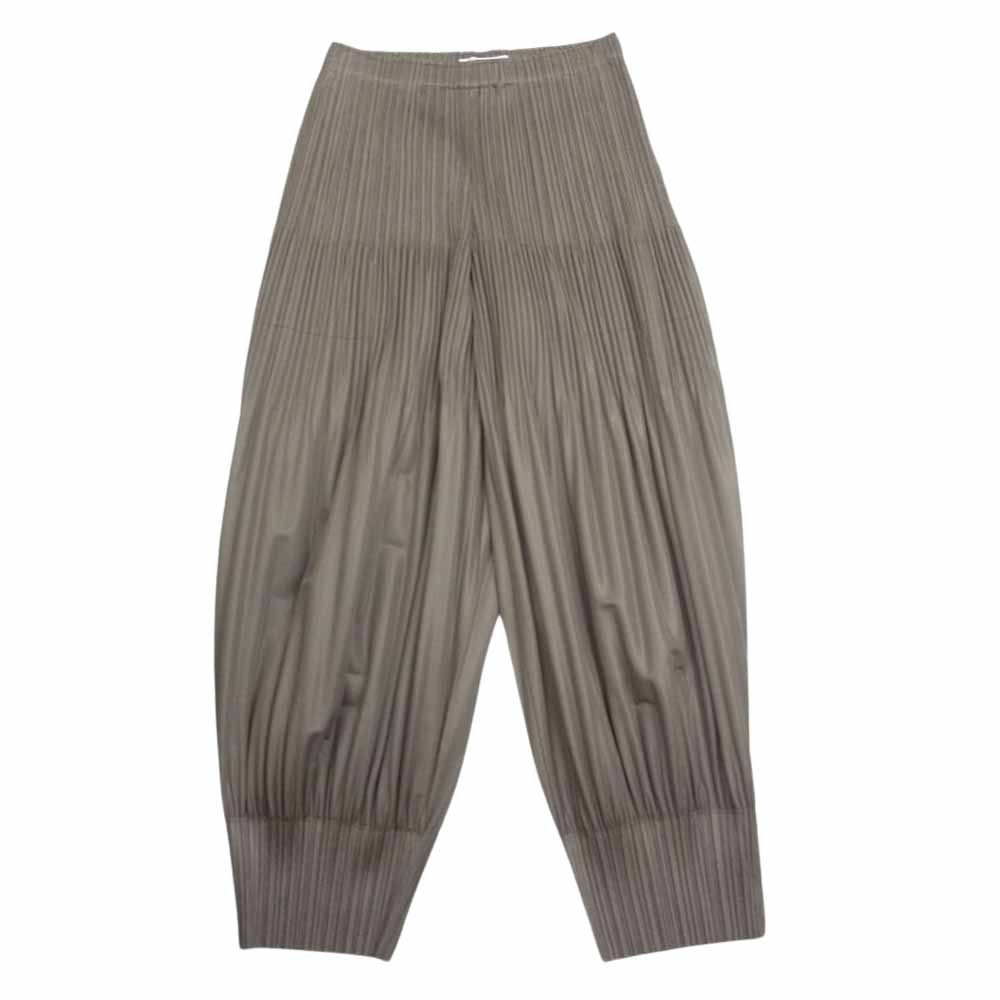 PLEATS PLEASE プリーツプリーズ イッセイミヤケ PP41-JF423 プリーツ加工 サルエル パンツ カーキ系 1【中古】