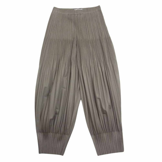 PLEATS PLEASE プリーツプリーズ イッセイミヤケ PP41-JF423 プリーツ加工 サルエル パンツ カーキ系 1【中古】