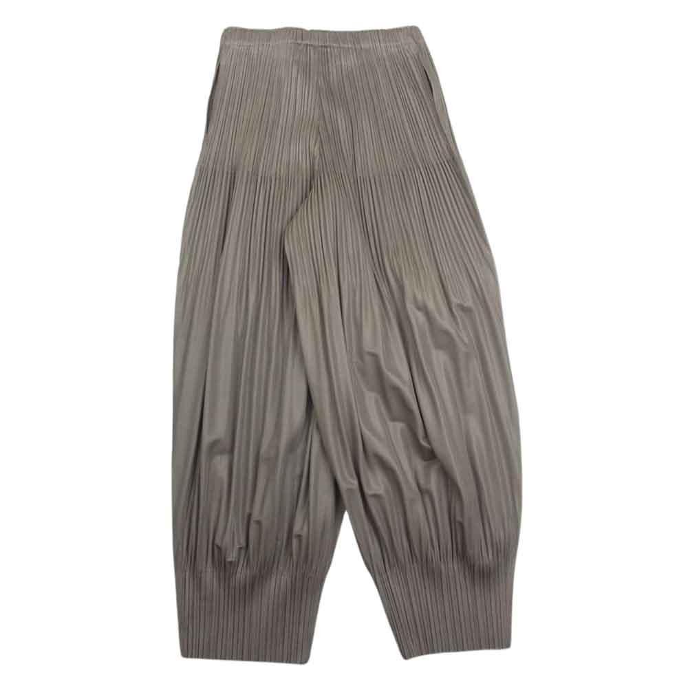 PLEATS PLEASE プリーツプリーズ イッセイミヤケ PP41-JF423 プリーツ加工 サルエル パンツ カーキ系 1【中古】