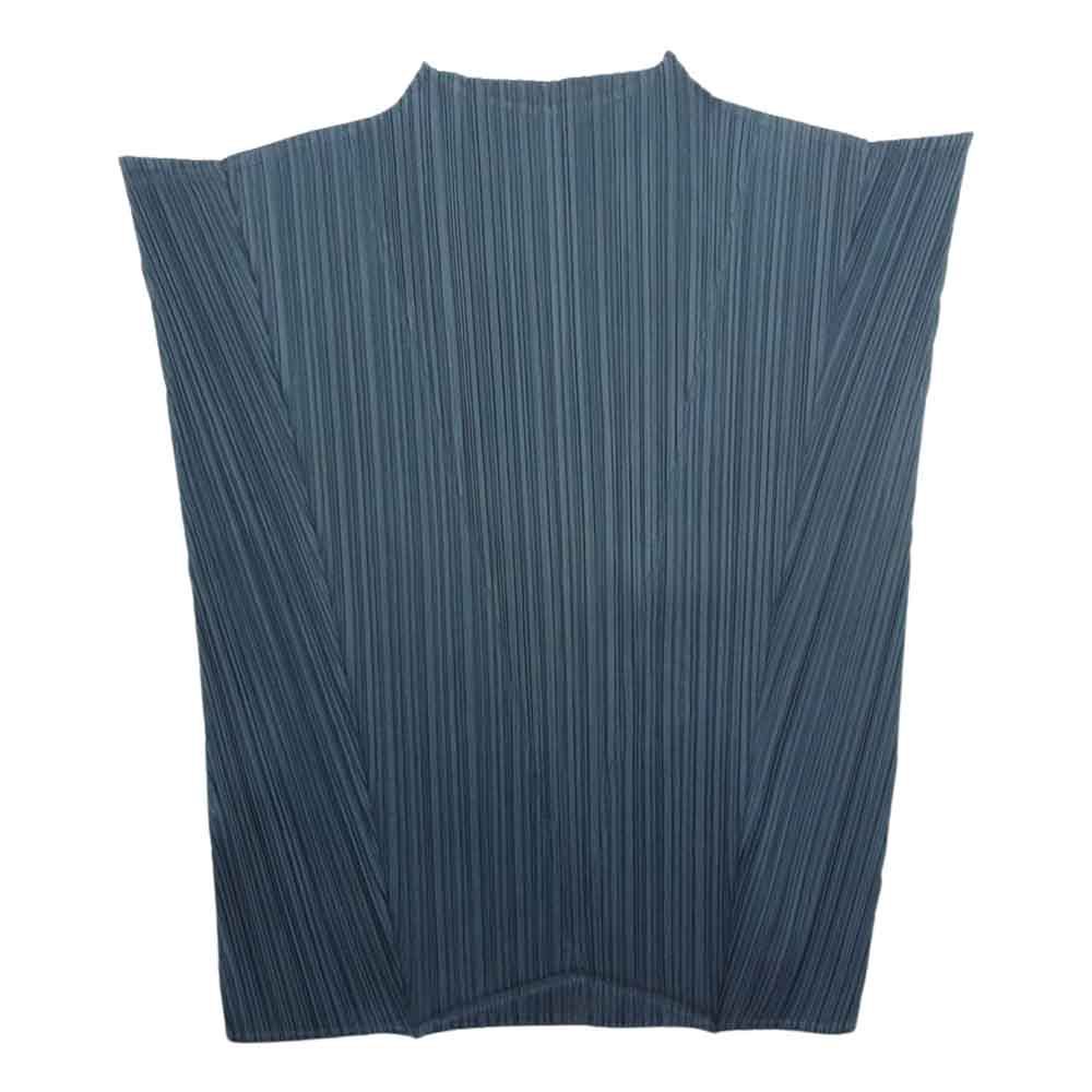 PLEATS PLEASE プリーツプリーズ イッセイミヤケ PP21-JK501 プリーツ加工 ハイネック フレンチスリーブ カットソー チャコール系 3【美品】【中古】