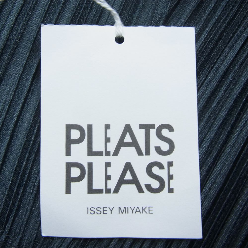PLEATS PLEASE プリーツプリーズ イッセイミヤケ PP21-JK501 プリーツ加工 ハイネック フレンチスリーブ カットソー チャコール系 3【美品】【中古】