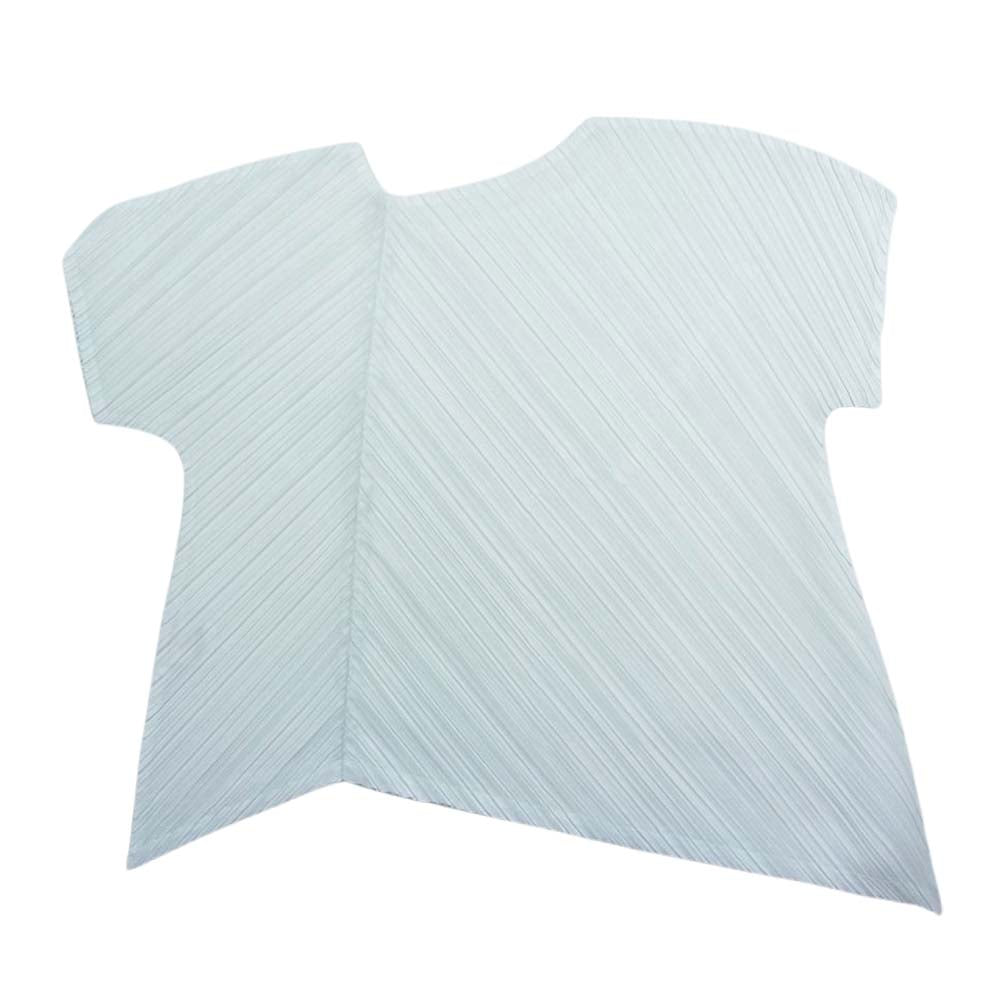 PLEATS PLEASE プリーツプリーズ イッセイミヤケ PP63-JK584 プリーツ加工 アシンメトリー カットソー 半袖 ホワイト ホワイト系 3【中古】
