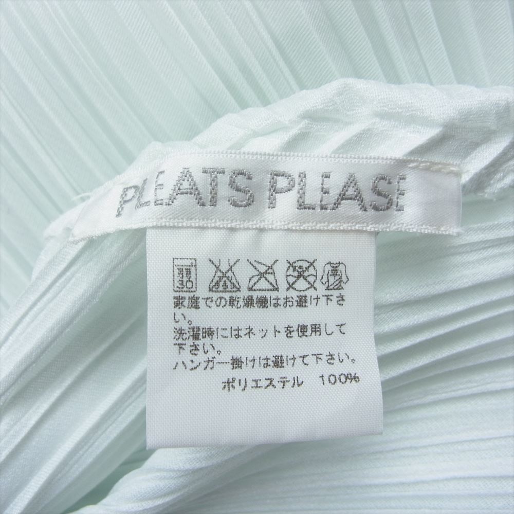 PLEATS PLEASE プリーツプリーズ イッセイミヤケ PP63-JK584 プリーツ加工 アシンメトリー カットソー 半袖 ホワイト ホワイト系 3【中古】