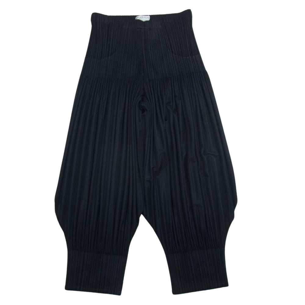 PLEATS PLEASE プリーツプリーズ イッセイミヤケ PP93-JF741 プリーツ加工 アラジン ピエロ サルエル パンツ ブラック  ブラック系 3【中古】