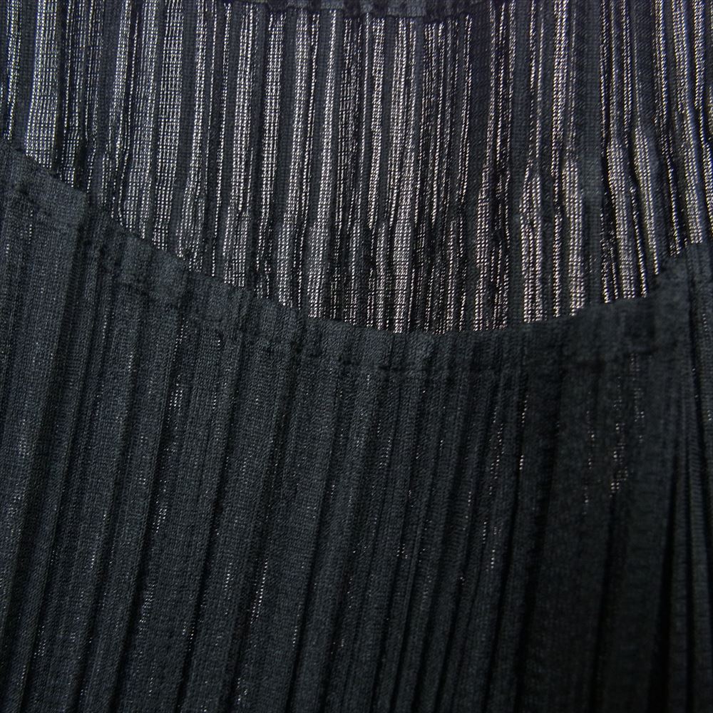 PLEATS PLEASE プリーツプリーズ イッセイミヤケ PP71-JT602 プリーツ加工 変形裾 ノースリーブ カットソー ブラック ブラック系 3【中古】