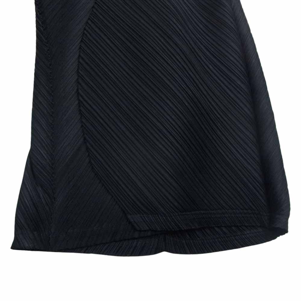 PLEATS PLEASE プリーツプリーズ イッセイミヤケ PP63-JF591 プリーツ加工 ハイウエスト 立体 クロップド アラジン パンツ  ブラック系 1【中古】