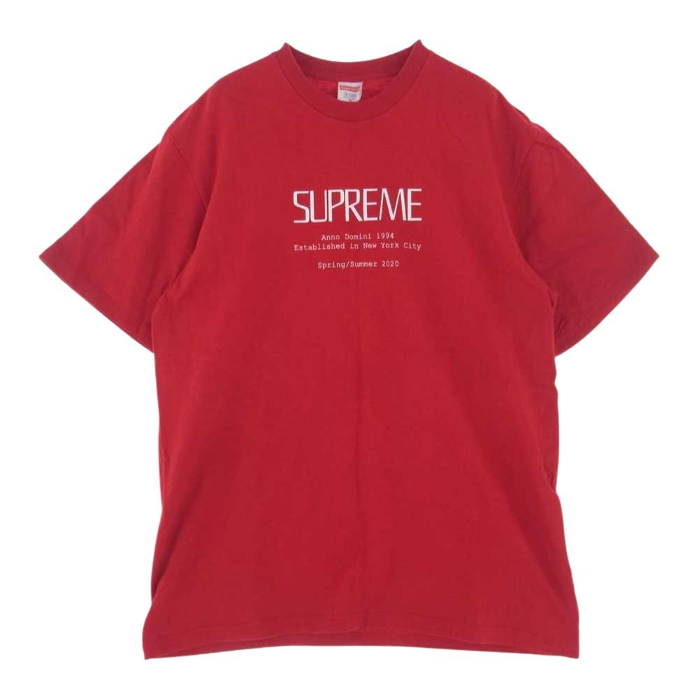 Supreme シュプリーム 20SS Anno Domini Tee アンノドミニ 半袖 Tシャツ レッド系 M【中古】