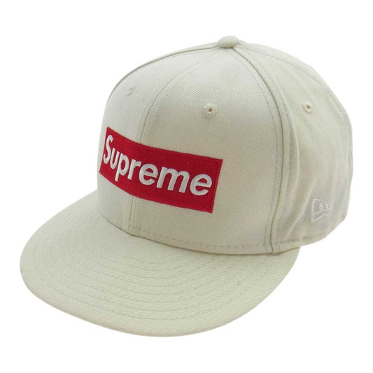 Supreme シュプリーム 20AW × New Era World Famous Box Logo CAP ワールド フェイマス ボックス ロゴ キャップ オフホワイト系 59.6cm【中古】