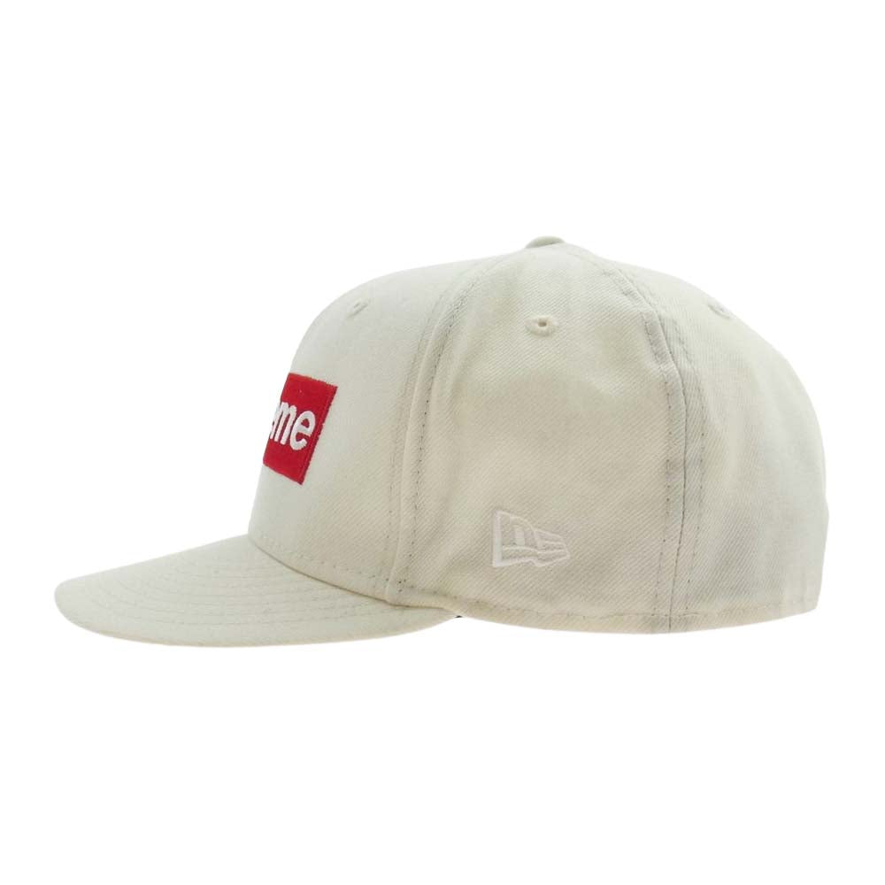 Supreme シュプリーム 20AW × New Era World Famous Box Logo CAP ワールド フェイマス ボックス ロゴ キャップ オフホワイト系 59.6cm【中古】