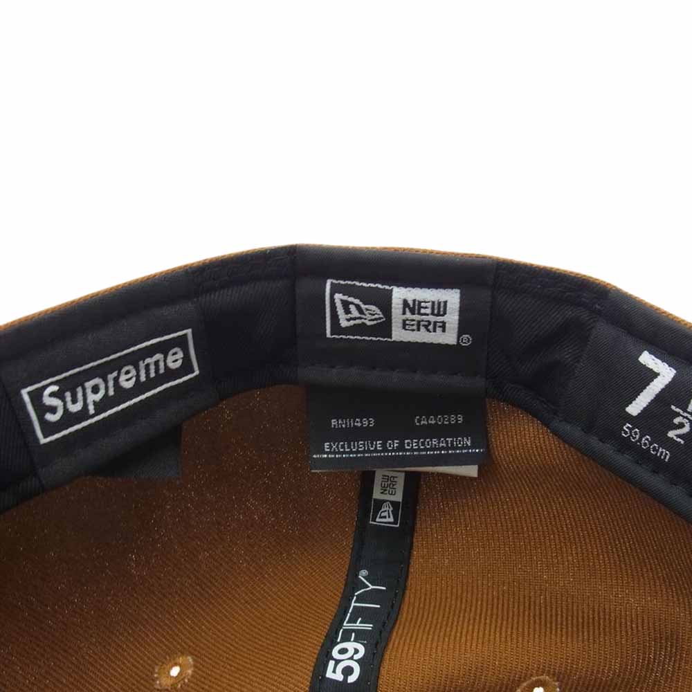 Supreme シュプリーム 22AW × New Era Money Box Logo ニューエラ マネーボックス ロゴ キャップ ブラウン系【中古】