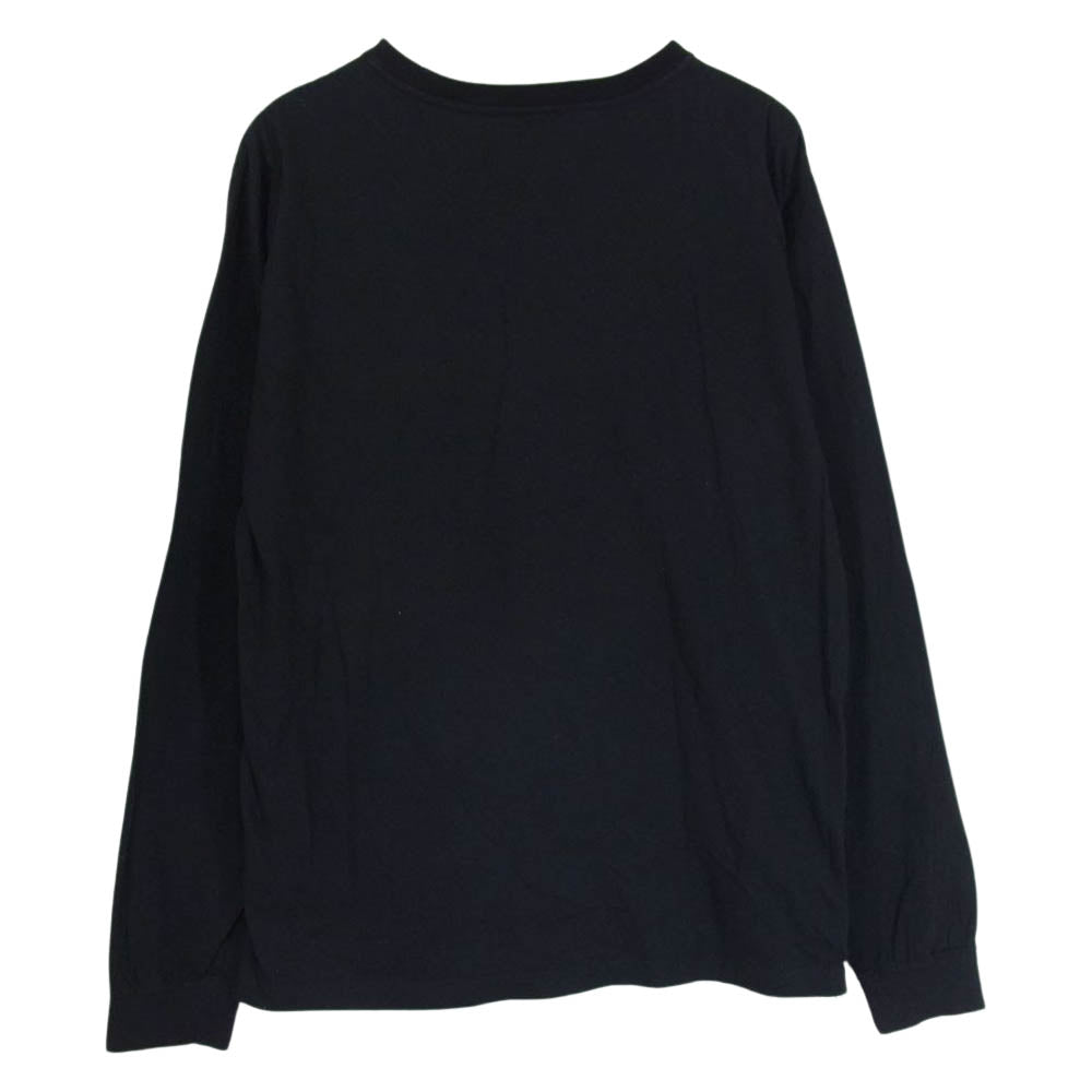 Yohji Yamamoto ヨウジヤマモト 22SS WILDSIDE ワイルドサイド × WIND AND SEA ウィンダンシー Logo Long Sleeve T-shirt ロゴ プリント スリッド ジップ 長袖 Tシャツ ブラック系 2【中古】