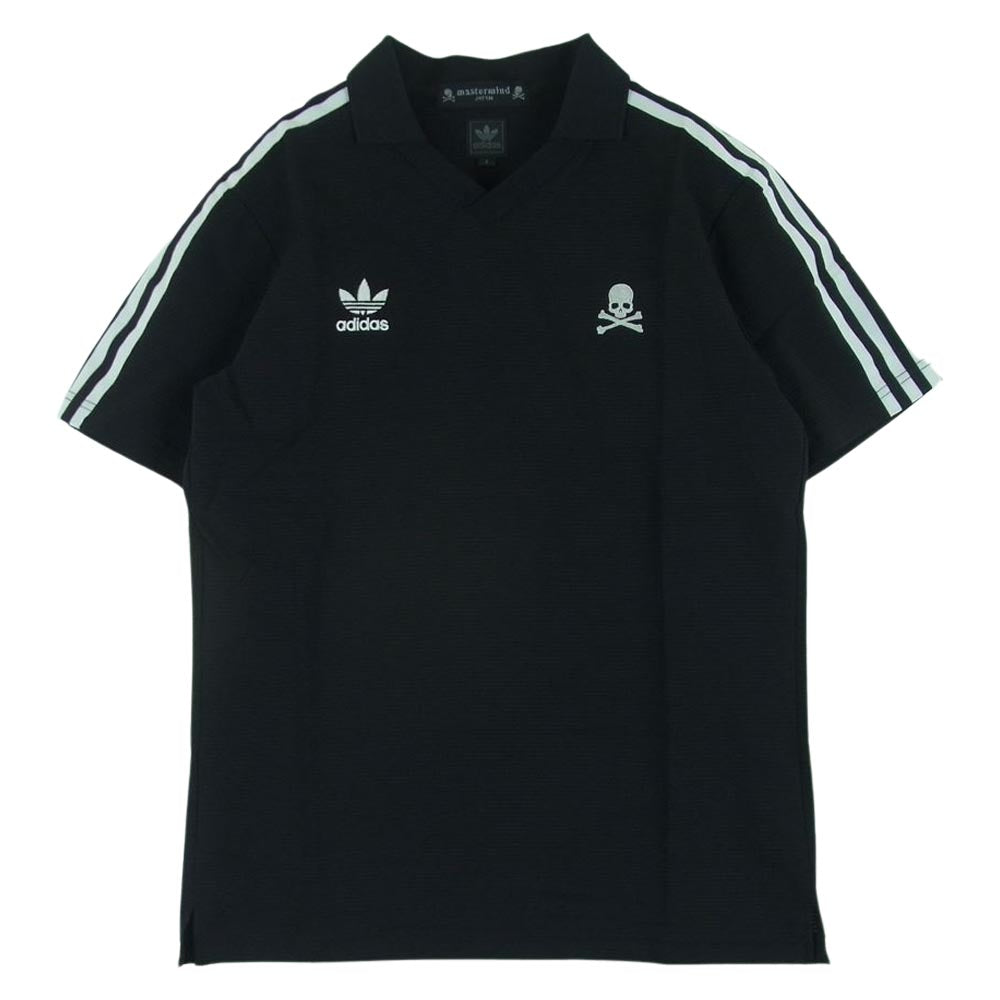 mastermind JAPAN マスターマインドジャパン 18802 adidas アディダス 半袖 ポロシャツ ゲーム シャツ ブラック系 S【美品】【中古】