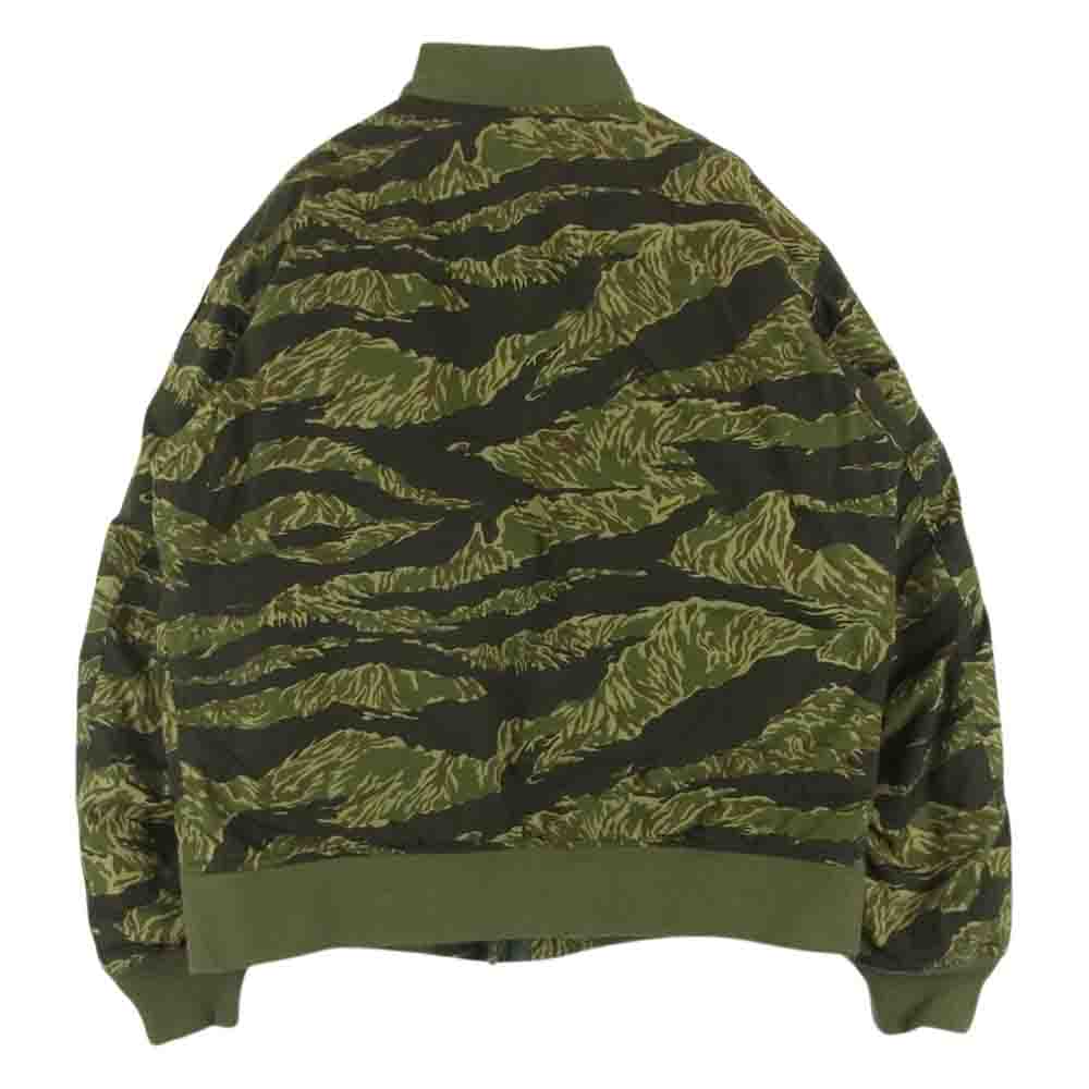 TENDERLOIN テンダーロイン MA-1 BAMBOO バンブー 迷彩 カモフラ ミリタリー ダウン ジャケット カーキ系 CAMO S【中古】