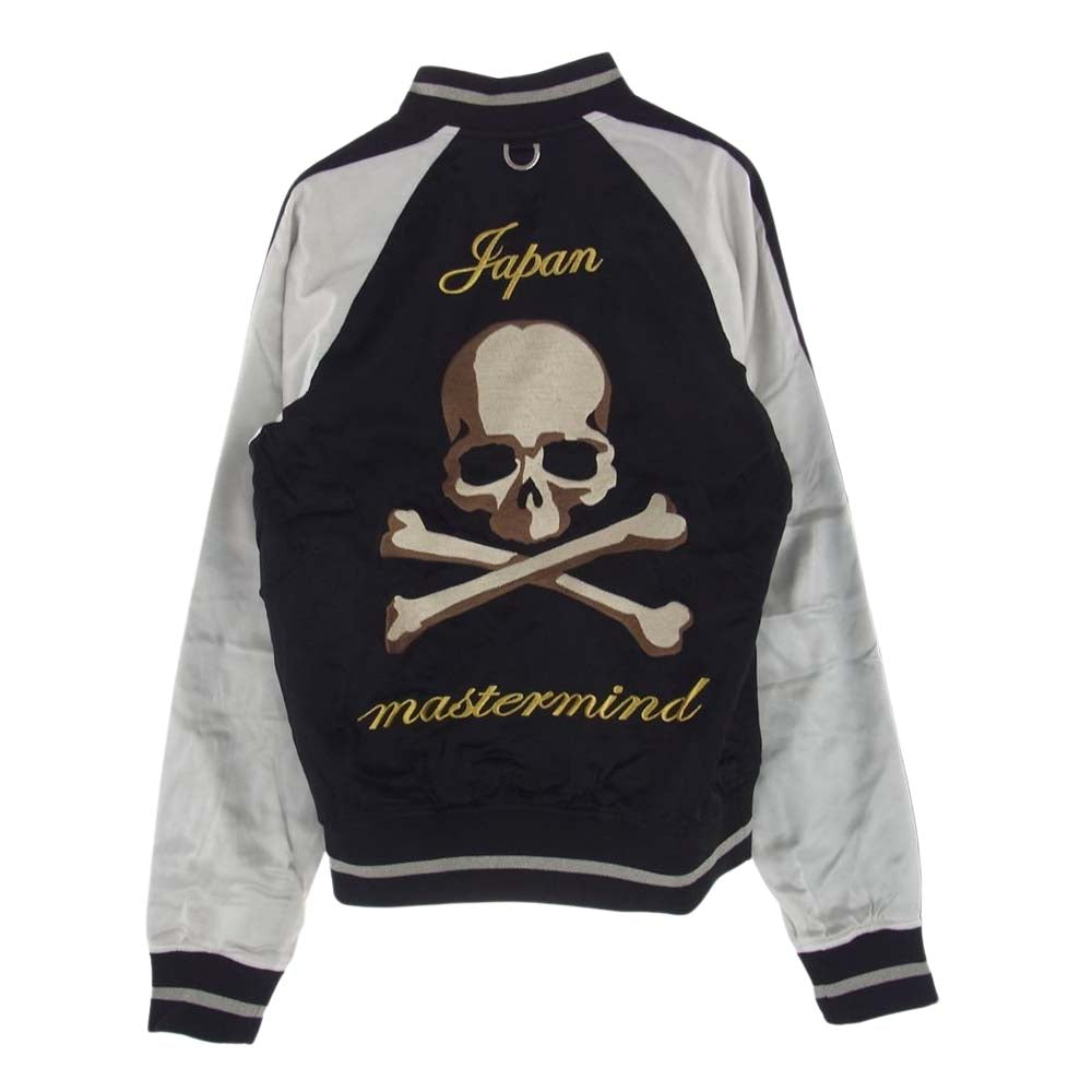 mastermind JAPAN マスターマインドジャパン MC2-BL11-45-1 シルクサテン スカル刺繍 リバーシブル スカジャン ジャケット ブラック系 M【新古品】【未使用】【中古】