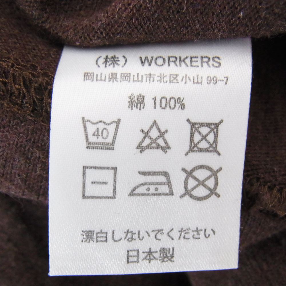 ワーカーズ コットン プルオーバーモックネック ニット ラグラン セーター ブラウン ブラウン系 M【中古】